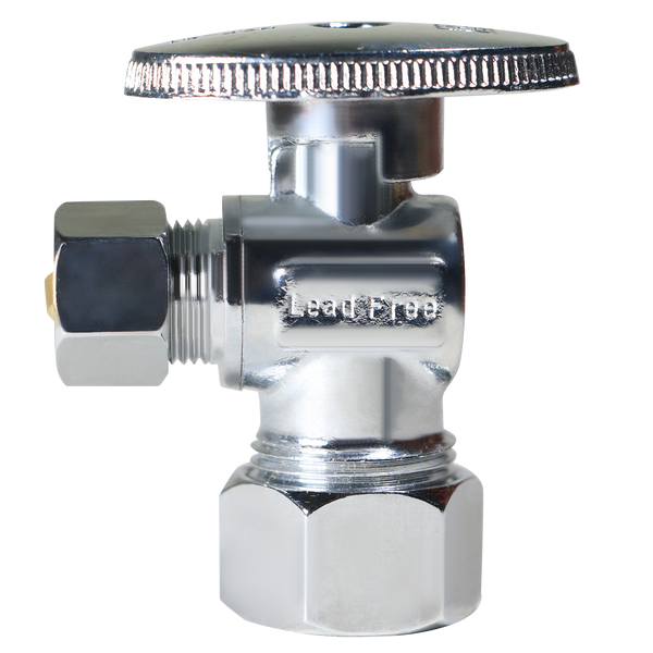 5/8 Inch OD Compression x 3/8 OD Compression Angle Valve