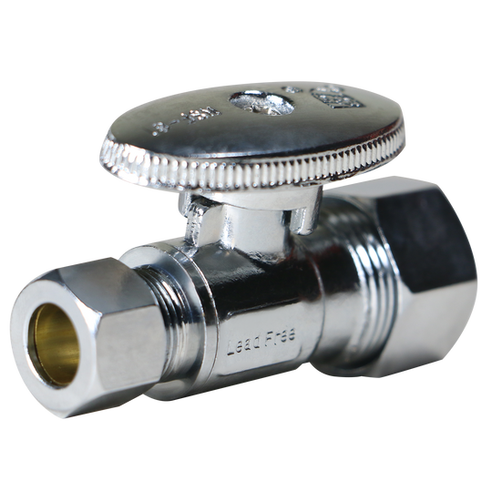 5/8 Inch OD Compression x 3/8 inch OD Compression Straight Ball Valve