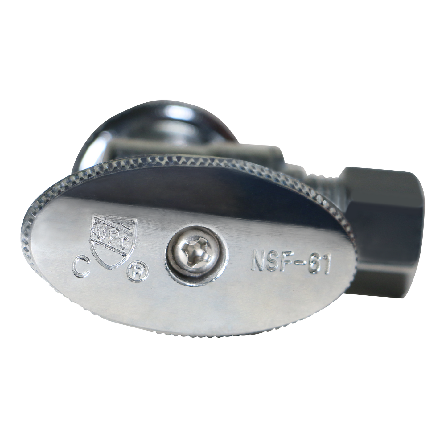 Push-to-Connect 1/2 x 3/8 Compression Angle Stop Valve