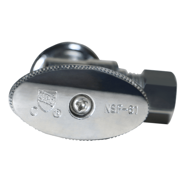 Push-to-Connect 1/2 x 3/8 Compression Angle Stop Valve