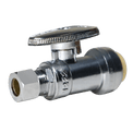 OD Compression Push-to-Connect 3/8 Inch x 1/2 Inch Straight Stop Valve