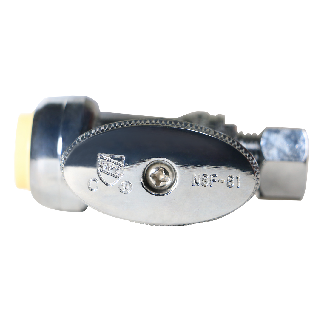 OD Compression Push-to-Connect 3/8 Inch x 1/2 Inch Straight Stop Valve