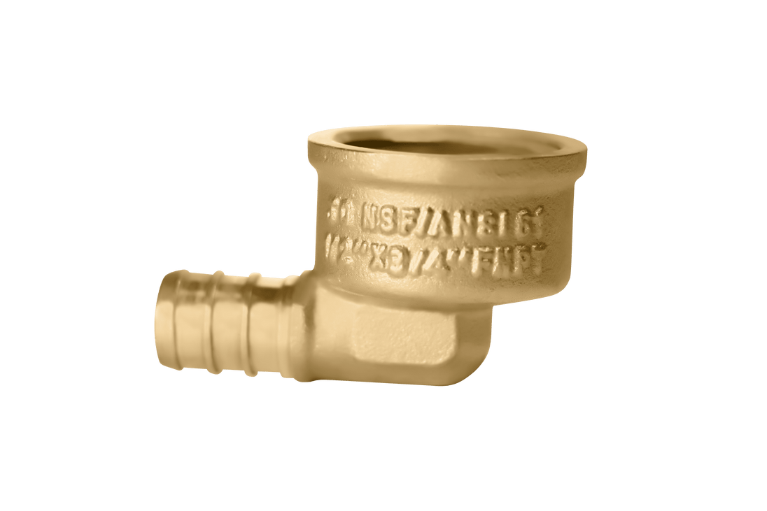 1/2 inch PEX-B Barb x 3/4 inch FNPT Elbow