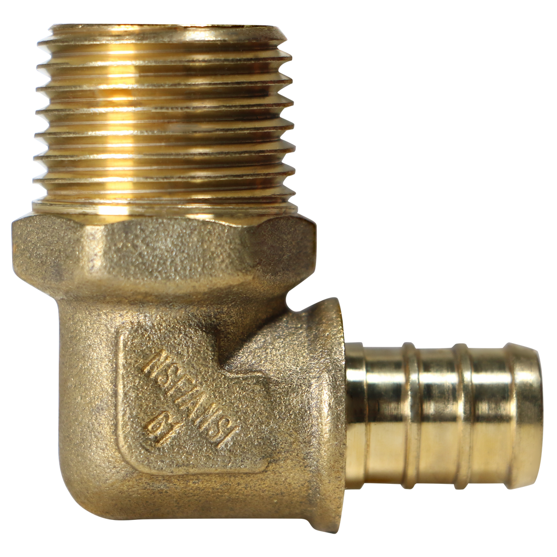 1/2 inch PEX-B Barb x 1/2 inch MNPT Elbow