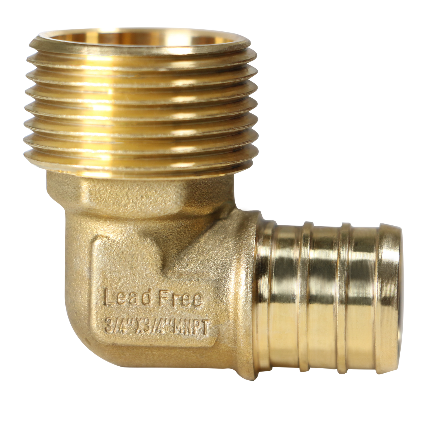 3/4 inch PEX-B Barb x 3/4 inch MNPT Elbow