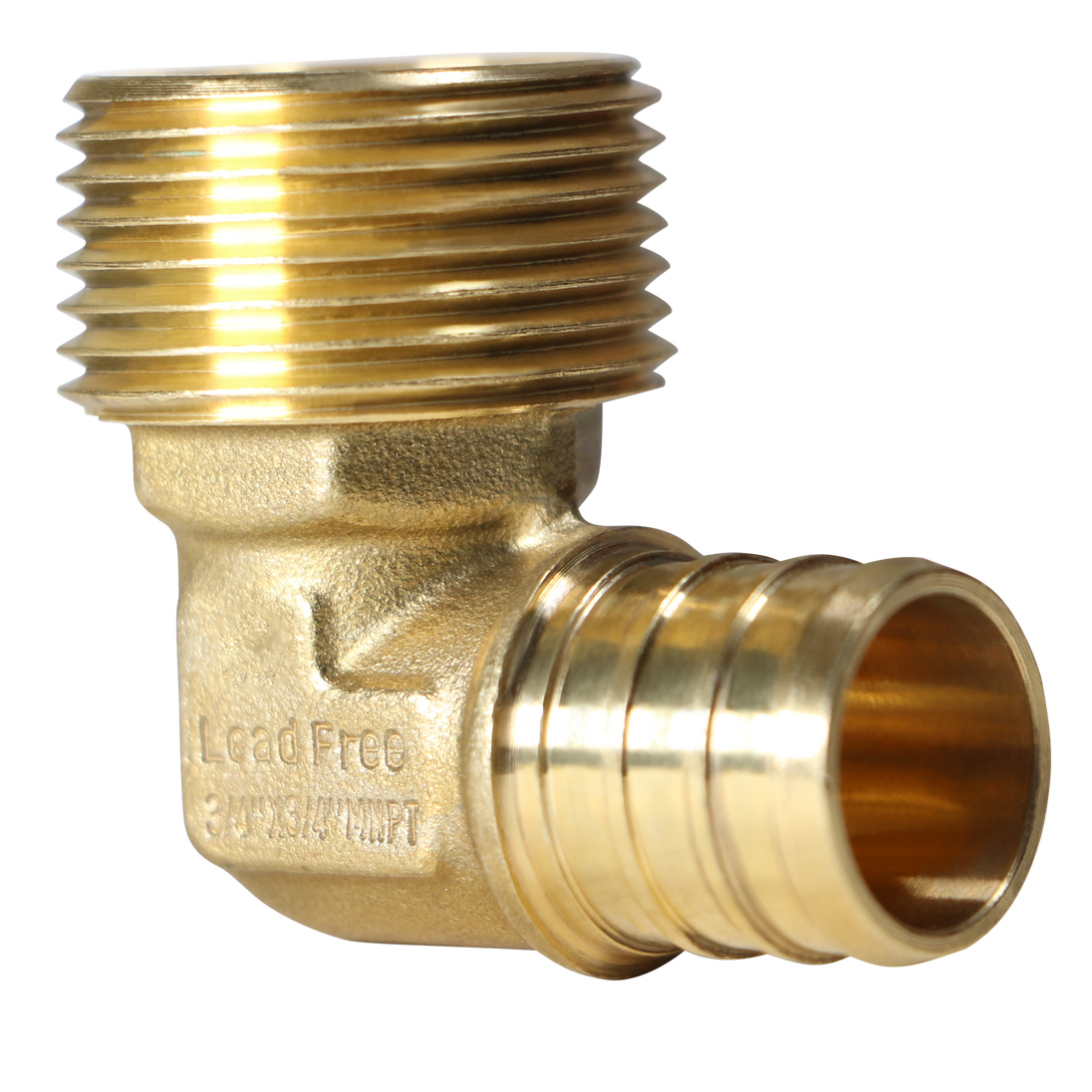3/4 inch PEX-B Barb x 3/4 inch MNPT Elbow