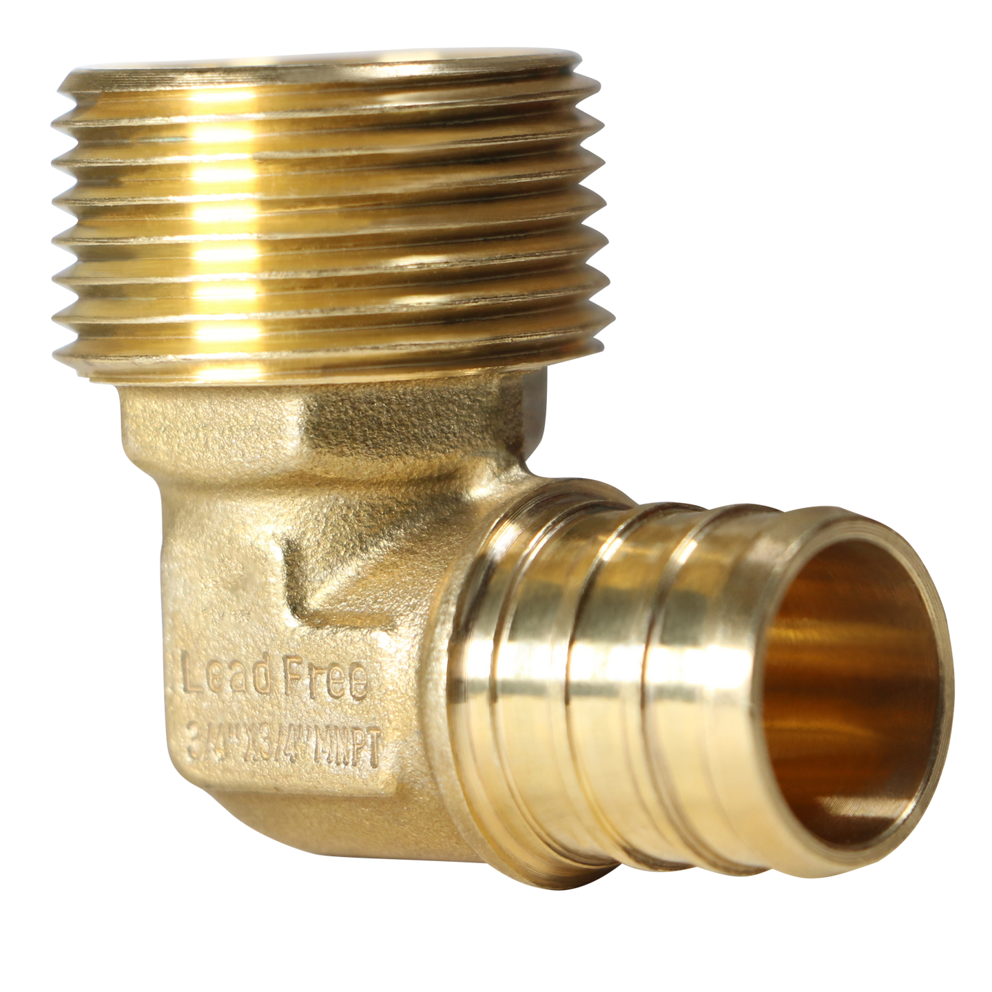 3/4 inch PEX-B Barb x 3/4 inch MNPT Elbow