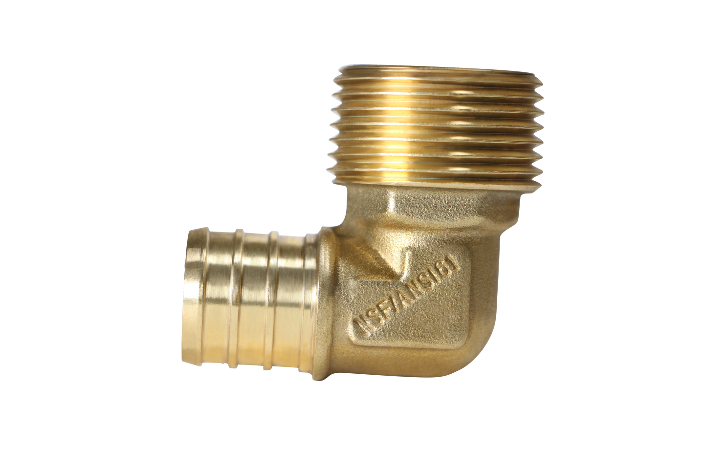 3/4 inch PEX-B Barb x 3/4 inch MNPT Elbow