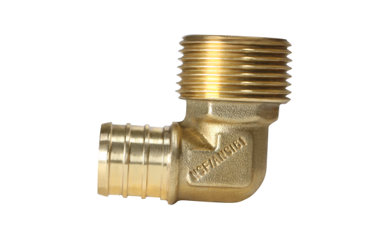 3/4 inch PEX-B Barb x 3/4 inch MNPT Elbow
