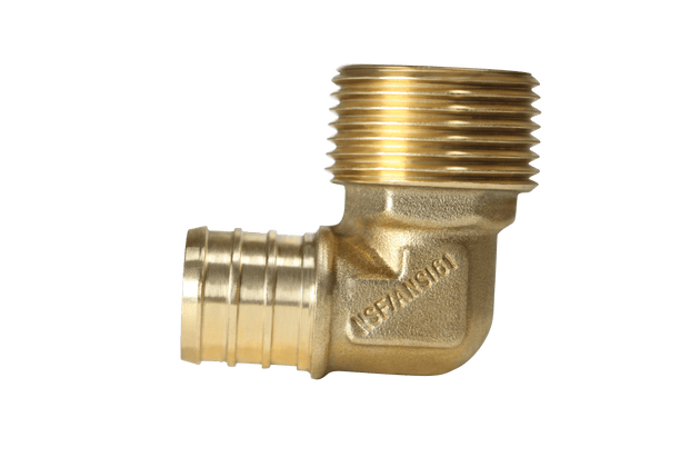 3/4 inch PEX-B Barb x 3/4 inch MNPT Elbow