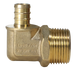 1/2 inch PEX-B Barb x 3/4 inch MNPT Elbow