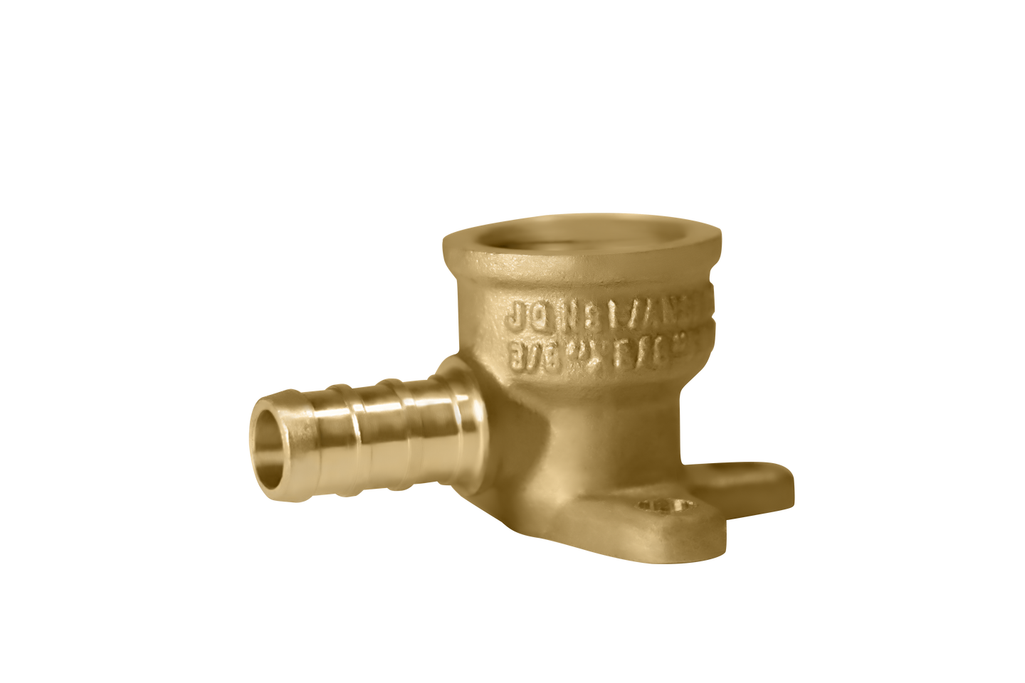 3/8 inch PEX-B Barb x 3/8 inch FNPT Elbow Drop Ear