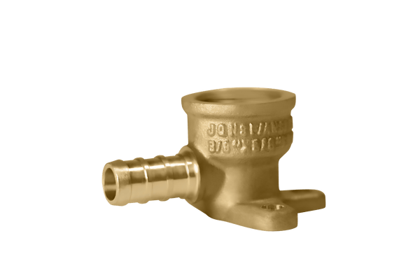 3/8 inch PEX-B Barb x 3/8 inch FNPT Elbow Drop Ear