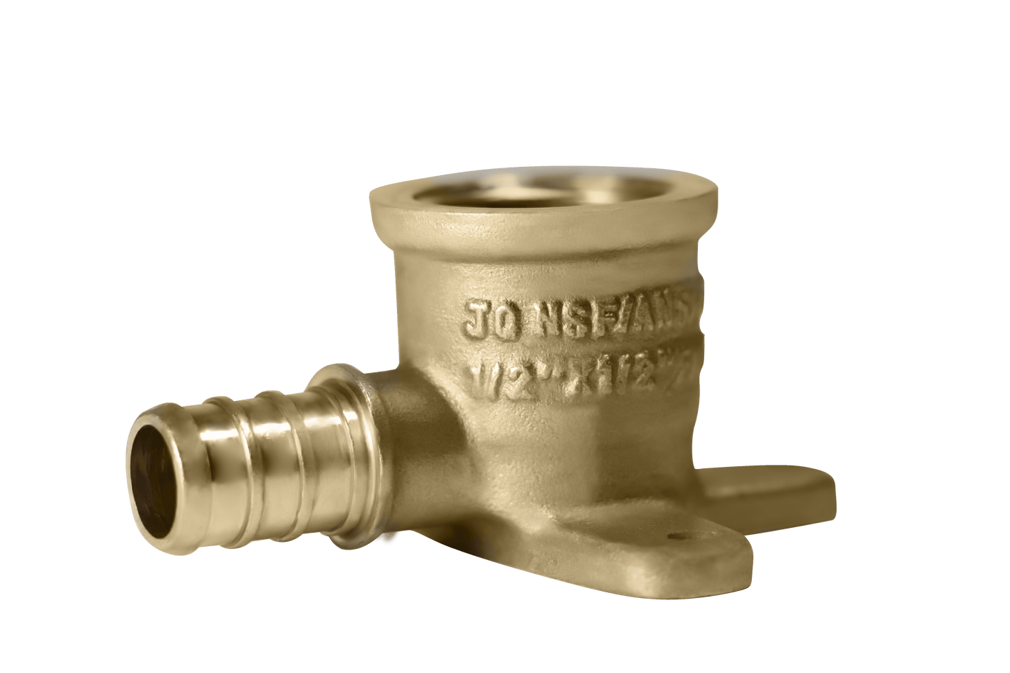 1/2 inch PEX-B Barb x 1/2 inch FNPT Elbow Drop Ear