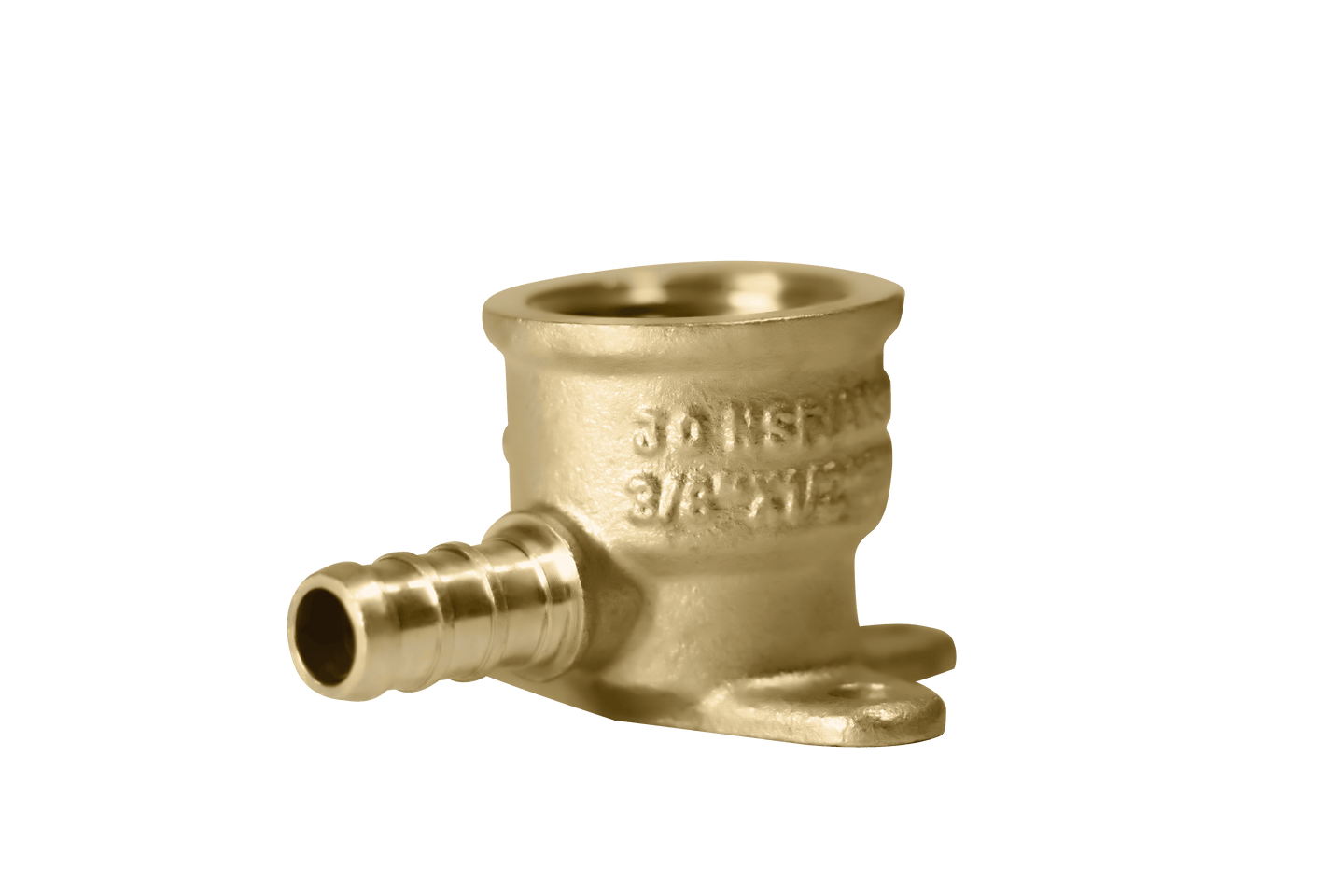 3/8 inch PEX-B Barb x 1/2 inch FNPT Elbow Drop Ear