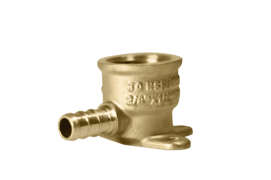 3/8 inch PEX-B Barb x 1/2 inch FNPT Elbow Drop Ear