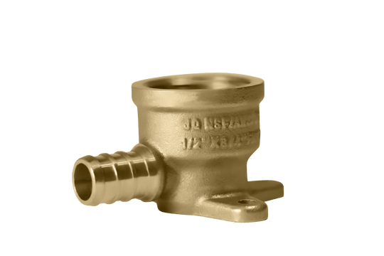 1/2 inch PEX-B Barb x 3/4 inch FNPT Elbow Drop Ear