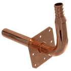 1/2 inch PEX-B Barb Stub Out Elbow with Flange, 3-1/2 inch x 6 inch