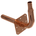 1/2 inch PEX-B Barb Stub Out Elbow with Flange, 3-1/2 inch x 6 inch