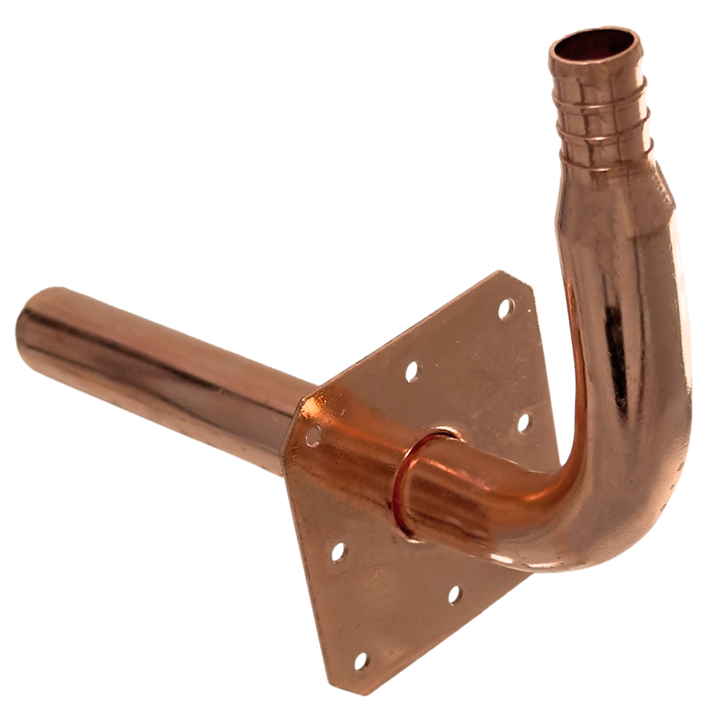 1/2 inch PEX-B Barb Stub Out Elbow with Flange, 3-1/2 inch x 6 inch