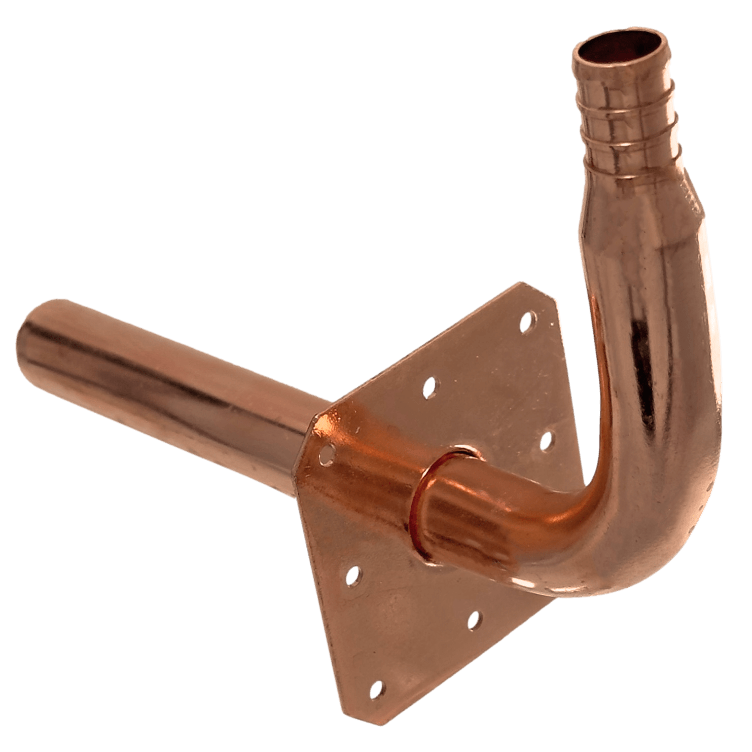 1/2 inch PEX-B Barb Stub Out Elbow with Flange, 3-1/2 inch x 6 inch