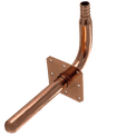 1/2 inch PEX-B Barb Stub Out Elbow with Flange, 3-1/2 inch x 6 inch