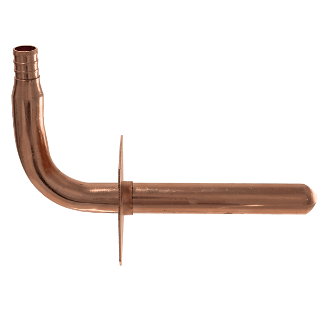 1/2 inch PEX-B Barb Stub Out Elbow with Flange, 3-1/2 inch x 6 inch