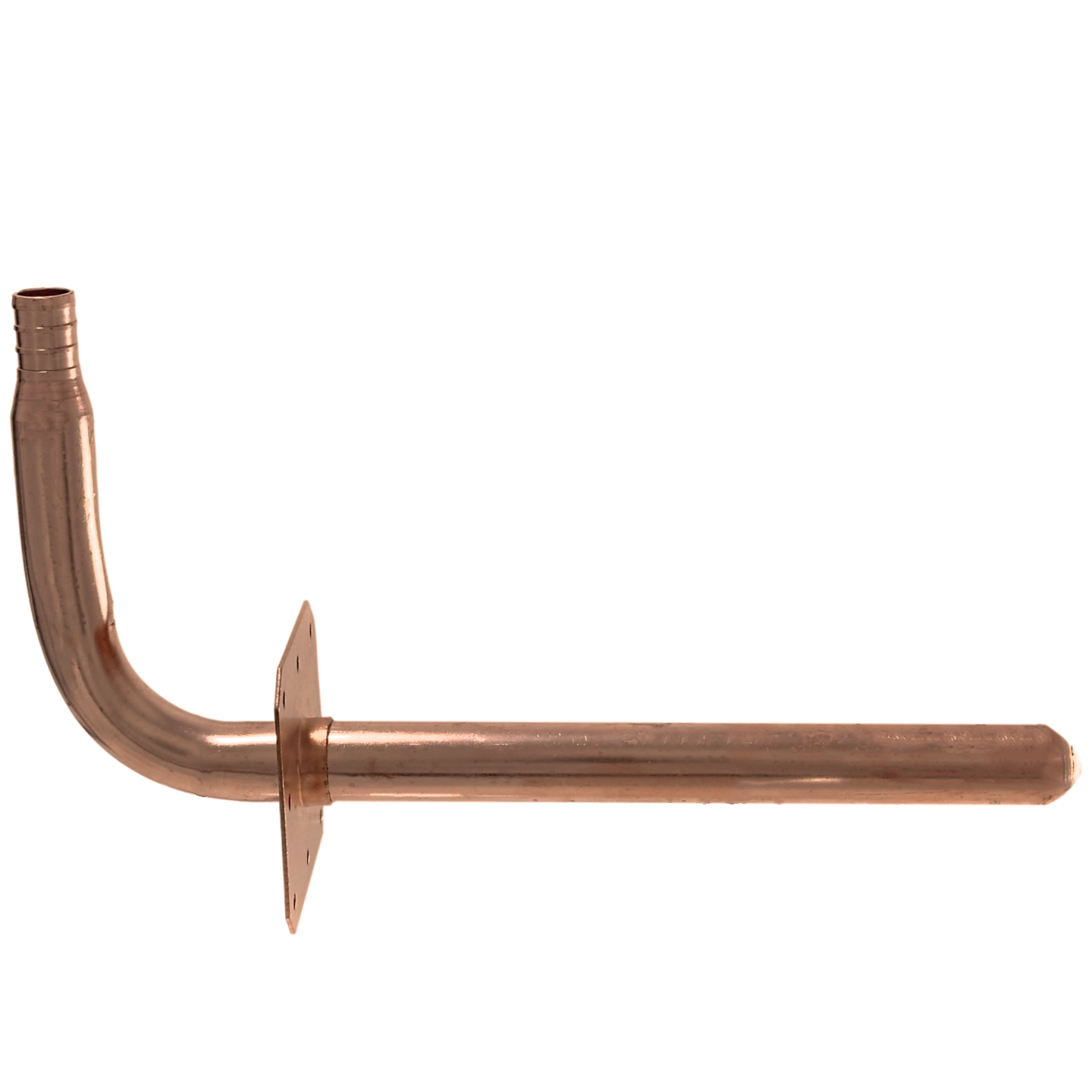 1/2 inch PEX-B Barb Stub Out Elbow with Flange, 3-1/2 inch x 8 inch