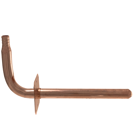 1/2 inch PEX-B Barb Stub Out Elbow with Flange, 3-1/2 inch x 8 inch