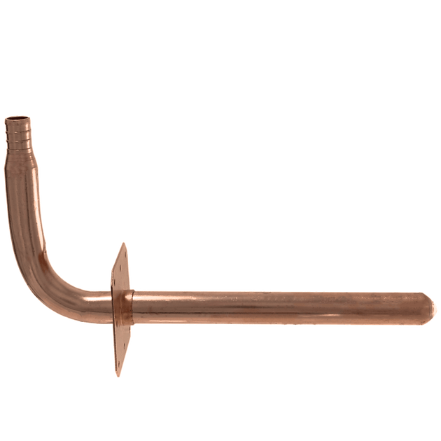 1/2 inch PEX-B Barb Stub Out Elbow with Flange, 3-1/2 inch x 8 inch