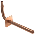 1/2 inch PEX-B Barb Stub Out Elbow with Flange, 3-1/2 inch x 8 inch