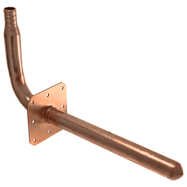 1/2 inch PEX-B Barb Stub Out Elbow with Flange, 3-1/2 inch x 8 inch