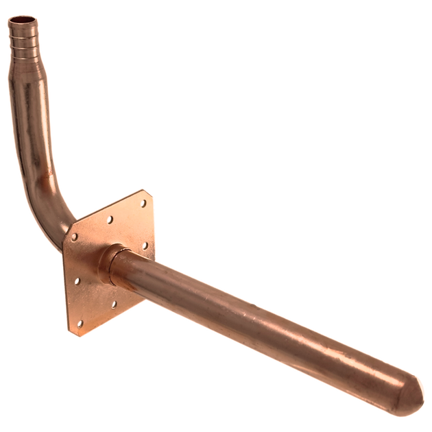 1/2 inch PEX-B Barb Stub Out Elbow with Flange, 3-1/2 inch x 8 inch