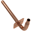 1/2 inch PEX-B Barb Stub Out Elbow with Flange, 3-1/2 inch x 8 inch
