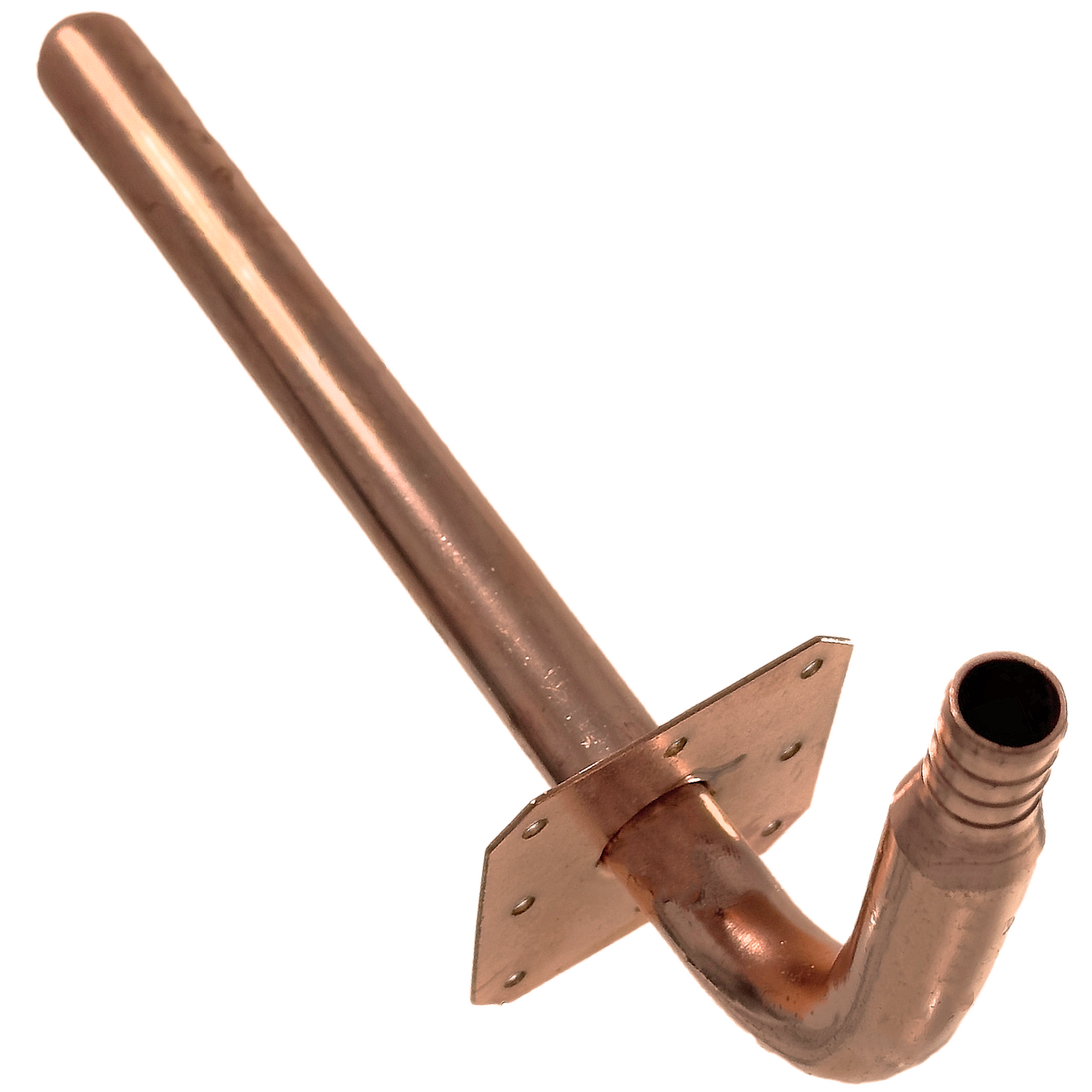 1/2 inch PEX-B Barb Stub Out Elbow with Flange, 3-1/2 inch x 8 inch