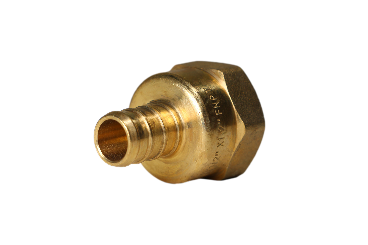 Pex Barb Crimp Female NPT Adapter Measuring Barb Crimp Pex 1/2" X 1/2" FEMALE NPT ADAPTER Specifically Barb Crimp Pex Female NPT Adapter