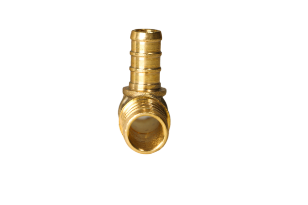 1/2 Inch x 1/2 Inch x 3/8 Inch PEX-B Barb Crimp Reducing Tee