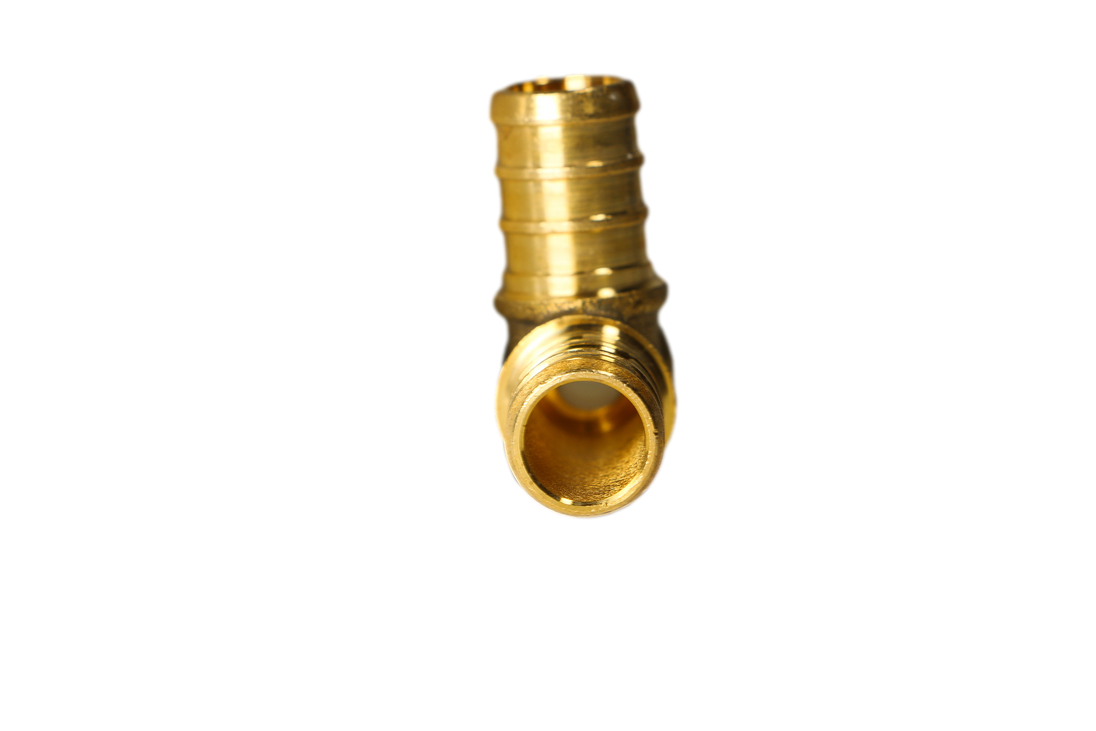 1/2 Inch x 3/8 Inch x 1/2 Inch PEX-B Barb Crimp Reducing Tee