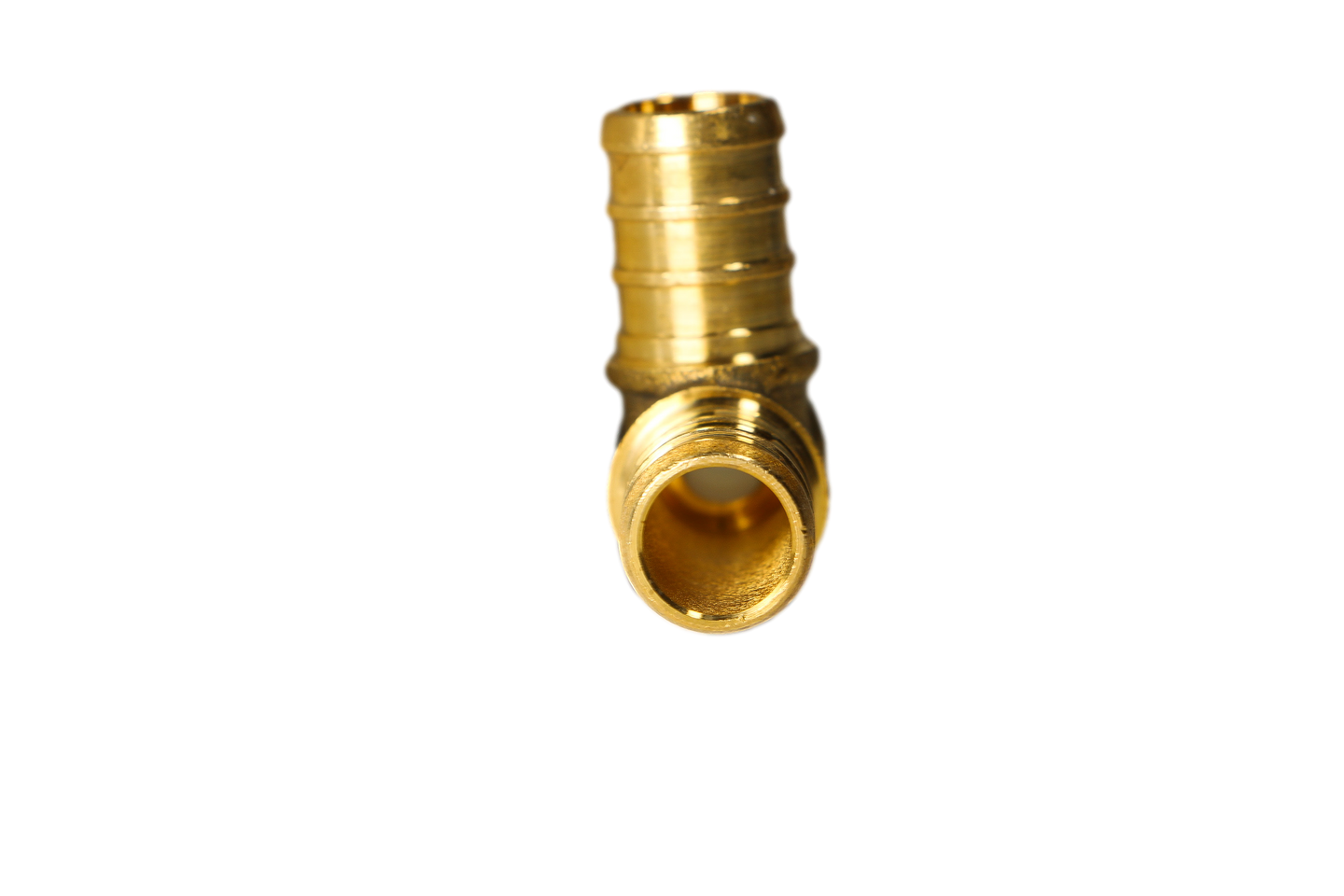 1/2 Inch x 3/8 Inch x 1/2 Inch PEX-B Barb Crimp Reducing Tee