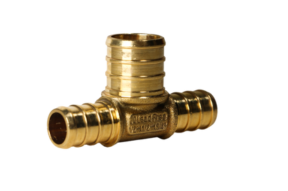  Measuring Barb Crimp Pex 1/2" x 3/8" x 3/8"  Reducing Tee Specifically 