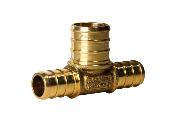 1/2 Inch x 1/2 Inch x 3/4 Inch PEX-B Barb Crimp Reducing Tee