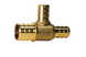 3/4 Inch x 1/2 Inch x 1/2 Inch PEX-B Barb Crimp Reducing Tee