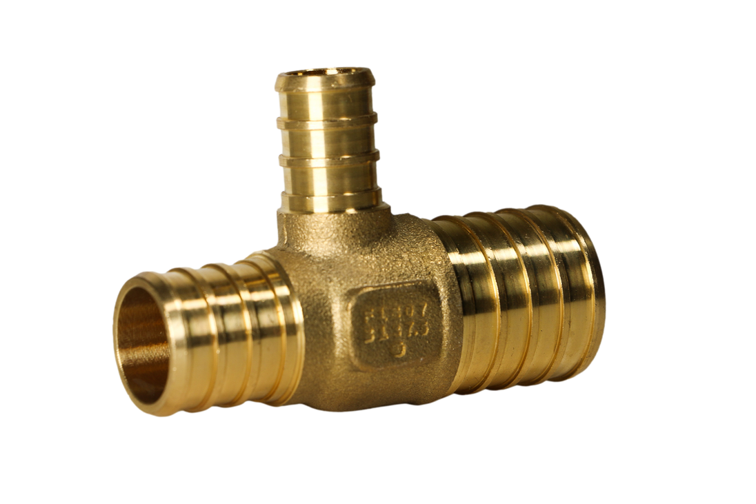 Pex 1 Inch x 3/4 Inch x 1/2 Inch PEX-B Barb Crimp Reducing Tee