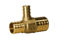 Pex 1 Inch x 3/4 Inch x 1/2 Inch PEX-B Barb Crimp Reducing Tee