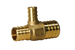 Pex 1 Inch x 3/4 Inch x 1/2 Inch PEX-B Barb Crimp Reducing Tee