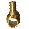 Pex 1 Inch x 3/4 Inch x 1/2 Inch PEX-B Barb Crimp Reducing Tee