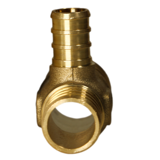 Pex 1 Inch x 3/4 Inch x 1/2 Inch PEX-B Barb Crimp Reducing Tee