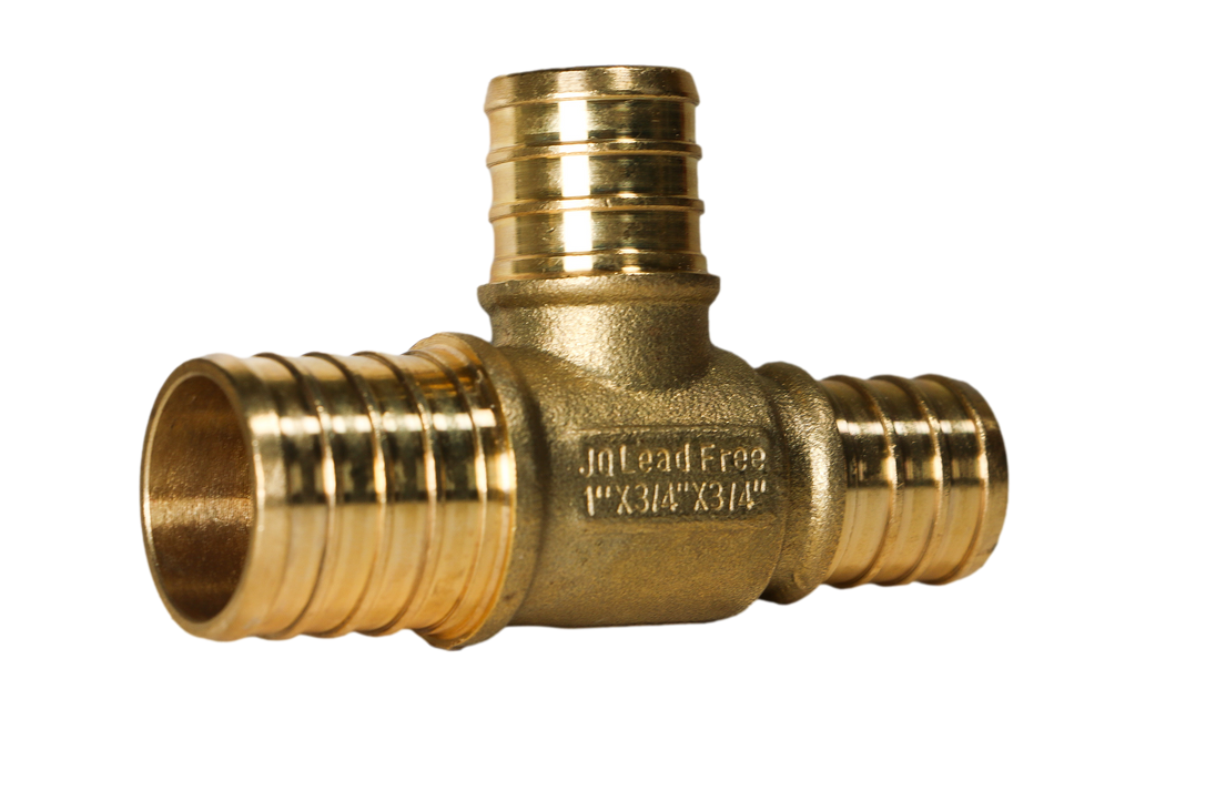 1 Inch x 3/4 Inch x 3/4 Inch PEX-B Barb Crimp Reducing Tee