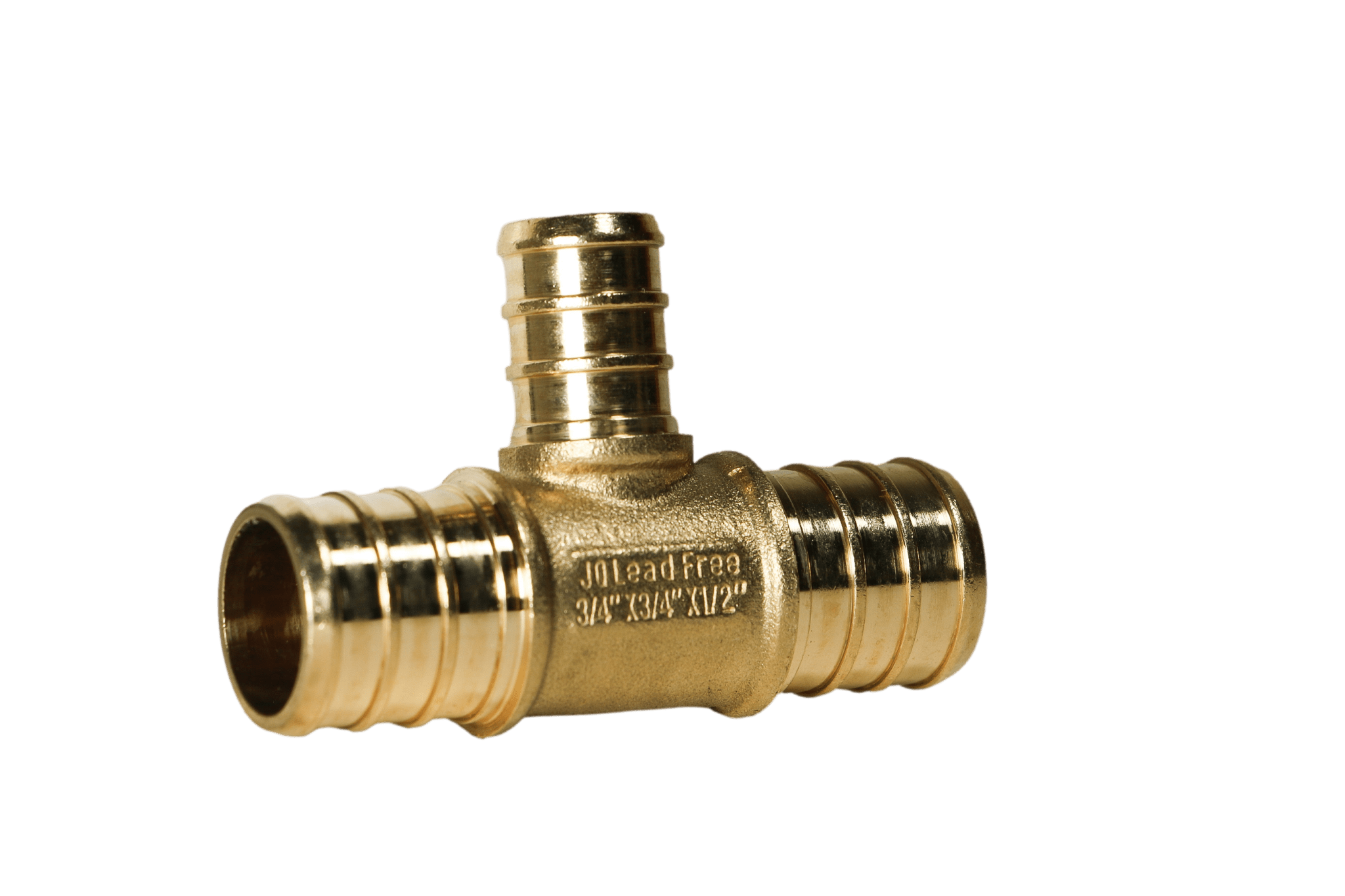 3/4 Inch x 3/4 Inch x 1/2 Inch PEX-B Barb Crimp Reducing Tee