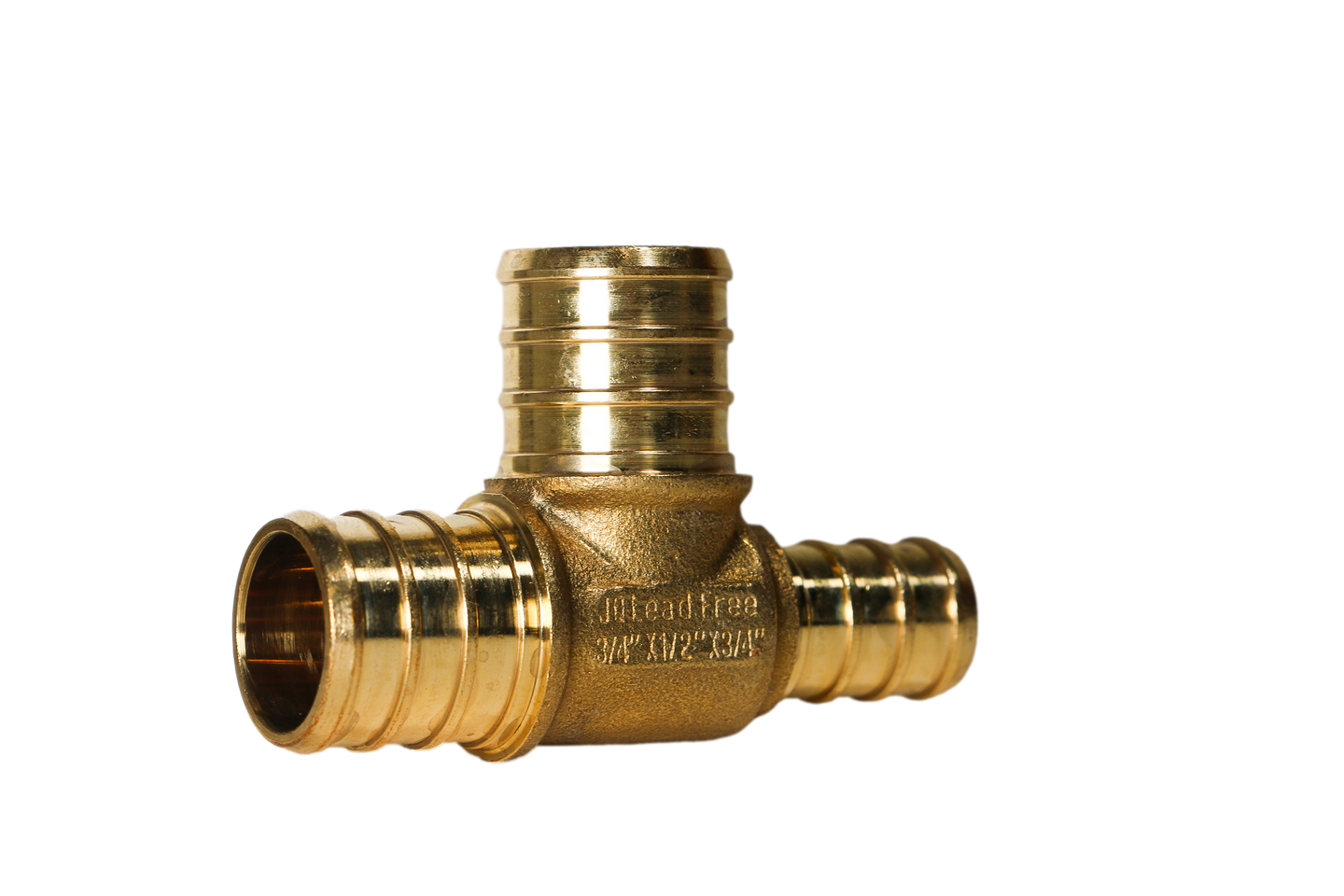 3/4 Inch x 1/2 Inch x 3/4 Inch PEX-B Barb Crimp Reducing Tee